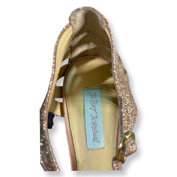 Betsey Johnson - Blue Bottom Champagne Heels - Picture 4 of 9